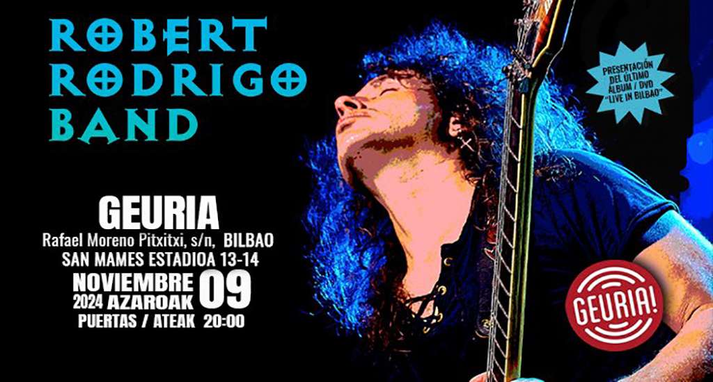 Se acerca el concierto de Robert Rodrigo Band en la sala Geuria! de San Mamés